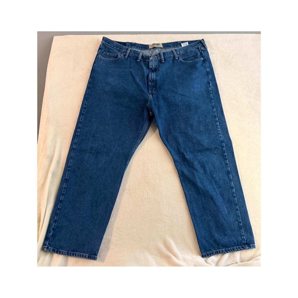 Wrangler Mens 48x30 Tag Blue Jeans Authentics Straight Leg ZM200SD Denim Pants
